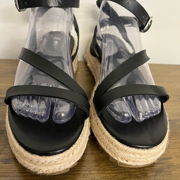 Zara Black Jute Espadrille Sandals, Women’s Size EU 40 - Picture 6 of 12